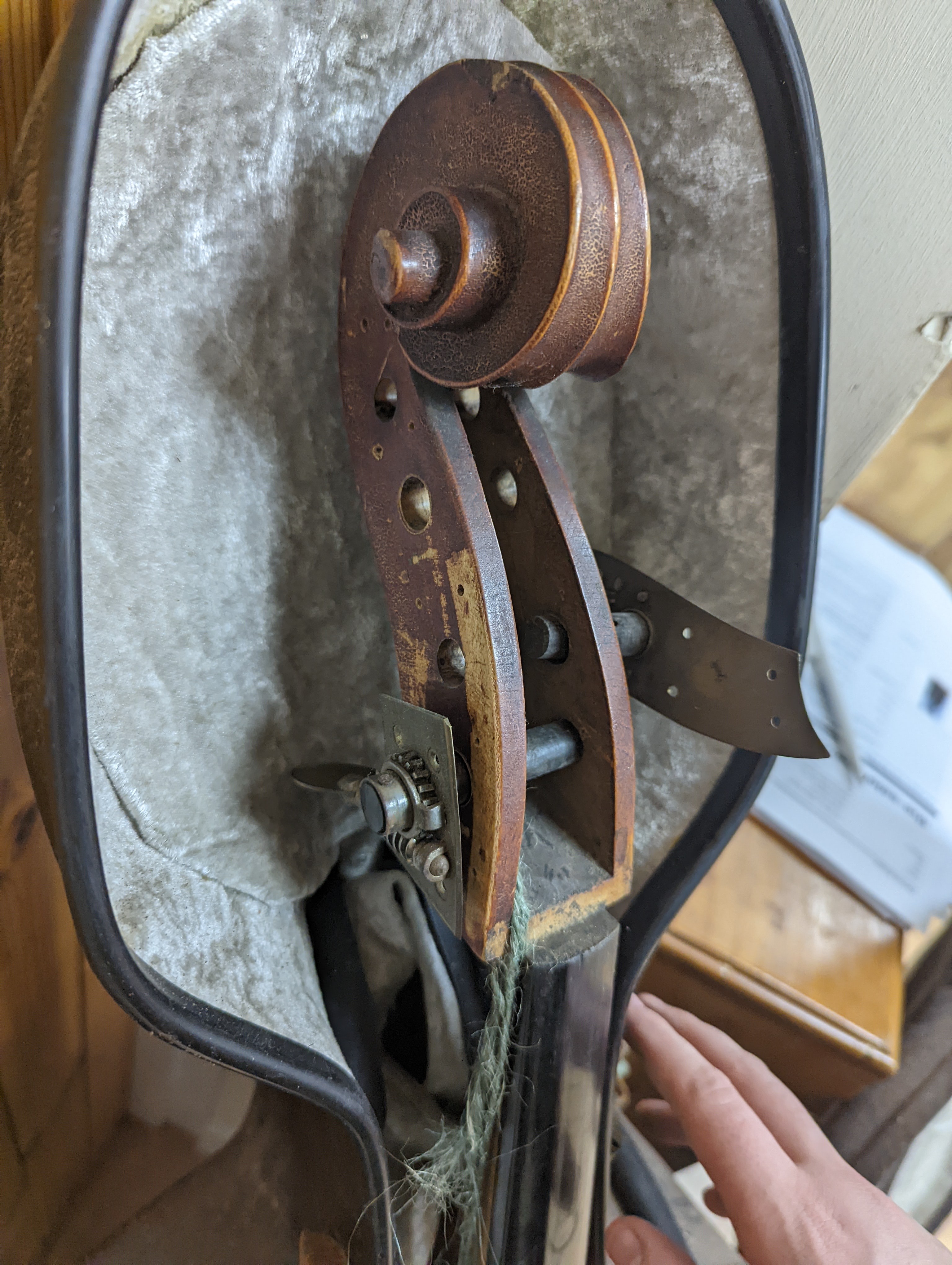 A 19th century German cello, labelled E M Blankert, cased